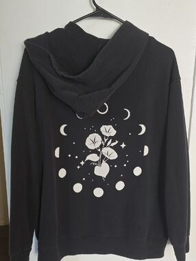 Purusha People Black Lunar Hoodie Sweatshirt